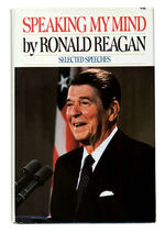 RONALD REAGAN "SPEAKING MY MIND" SIGNED HARDCOVER BOOK.