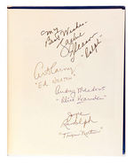 HONEYMOONERS BOOK SIGNED BY CAST WITH CHARACTER NAMES.