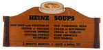 “HEINZ SOUPS” WOOD RESTAURANT SIGN.