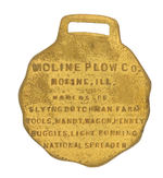 "MOLINE PLOW CO" BRASS WATCH FOB.