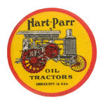 "HART-PARR OIL TRACTORS" RARE BUTTON.