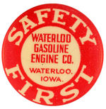 "WATERLOO GASOLINE ENGINE CO." RARE BUTTON.