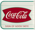 "COCA-COLA" FISHTAIL FLANGE ADVERTISING SIGN.