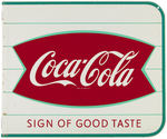 "COCA-COLA" FISHTAIL FLANGE ADVERTISING SIGN.