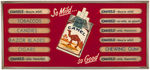 "CAMEL CIGARETTES" FRAMED DRUG STORE/NEWSSTAND MENU BOARD DISPLAY.