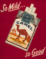 "CAMEL CIGARETTES" FRAMED DRUG STORE/NEWSSTAND MENU BOARD DISPLAY.