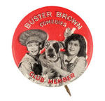 RARE "CLUB MEMBER" BUTTON FOR UNIVERSAL'S "BUSTER BROWN COMEDIES."