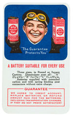 "RED SEAL DRY BATTERY" CHOICE COLOR CALENDAR CARD.
