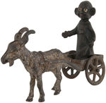 THE YELLOW KID CAST IRON GOAT CART BY KENTON.