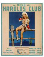 HAROLD'S CLUB ELVGREN 1948 PIN-UP CALENDAR.