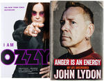 OZZY OSBOURNE & JOHN "JOHNNY ROTTEN" LYDON OF THE SEX PISTOLS SIGNED BOOK PAIR.