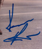 KEANU REEVES SIGNED PHOTO PAIR.