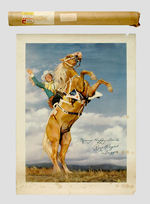 "MANY HAPPY TRAILS ROY ROGERS & TRIGGER" QUAKER CEREALS PREMIUM CONTEST PRIZE POSTER.