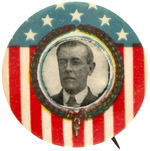 EXCEPTIONALLY GRAPHIC WILSON PORTRAIT BUTTON FROM 1912.