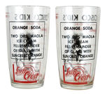 "CISCO KID'S OFFICIAL MAOLA MILK GLASS" PAIR.