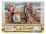 "DALE EVANS WRISTWATCH" WITH STANDEE AND CRYSTAL CASE.