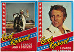 "EVEL KNIEVEL" TOPPS 1974 NEAR FULL GUM CARD DISPLAY BOX.