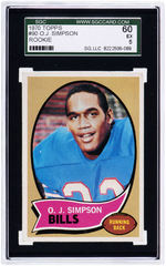 1970 TOPPS O.J. SIMPSON ROOKIE CARD SGC 60 EX 5.