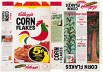 "KELLOGG'S CORN FLAKES" FILE COPY CEREAL BOX FLAT LOT.