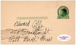 DETROIT TIGERS PITCHER DIZZY TROUT SIGNED 1948 POSTCARD.