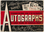 "AUTOGRAPHS" COMPLETE BOXED CARD GAME WITH BABE RUTH & JOE DIMAGGIO.