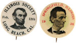 ABRAHAM LINCOLN FOUR SCARCE BUTTONS.