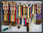 FRATERNAL LODGES GROUP OF TWELVE ITEMS.