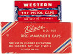 "KILGORE DISC MAMMOTH CAPS" & "WESTERN REPEATING CAPS" STORE BOX PAIR.