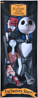 "TIM BURTON'S THE NIGHTMARE BEFORE CHRISTMAS" NECA RESIN FIGURE PROMOTIONAL BANNER & SHEET.