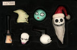 "THE NIGHTMARE BEFORE CHRISTMAS" LIMITED EDITION BOXED CHARACTER HEADS.