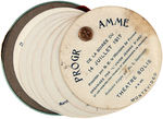 LARGE CELLULOID WITH MULTI PAGE PROGRAM ON REVERSE FROM EVENT IN URUGUAY JULY 14, 1917.