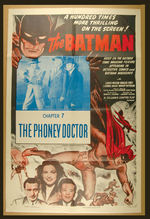 "BATMAN" SERIAL RE-ISSUE ONE-SHEET MOVIE POSTER.