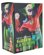 "GREEN LANTERN" THREE PIECE STATUE SET.