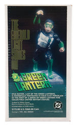 "GREEN LANTERN" THREE PIECE STATUE SET.