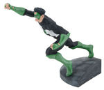 "GREEN LANTERN" THREE PIECE STATUE SET.