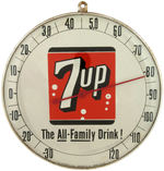 "7-UP" ADVERTISING THERMOMETER.