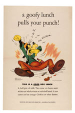 WALT DISNEY WORLD WAR II WAR WORKERS NUTRITION POSTER TRIO.