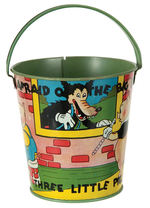 "WHO'S AFRAID OF THE BIG BAD WOLF - THREE LITTLE PIGS" SAND PAIL.