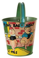 "WHO'S AFRAID OF THE BIG BAD WOLF - THREE LITTLE PIGS" SAND PAIL.