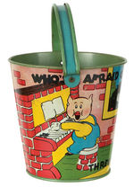 "WHO'S AFRAID OF THE BIG BAD WOLF - THREE LITTLE PIGS" SAND PAIL.