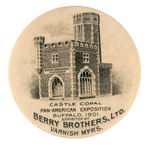 "BERRY BROTHERS LTD." POCKET MIRROR SHOWING THEIR BUILDING.