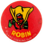 RARE "ROBIN" BUTTON FROM 1966 BRITISH CHEWING GUM SET.