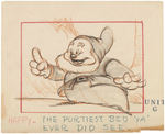 "SNOW WHITE AND THE SEVEN DWARFS" ORIGINAL STORYBOARD ART LOT.