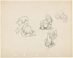 "SNOW WHITE AND THE SEVEN DWARFS" EARLY DOPEY ORIGINAL ART LOT.