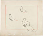 "SNOW WHITE AND THE SEVEN DWARFS" BIRDS ORIGINAL STORYBOARD ART LOT.