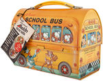 "WALT DISNEY SCHOOL BUS" METAL DOME LUNCH BOX & THERMOS.