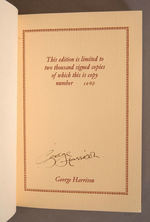 GEORGE HARRISON "I ME MINE" SIGNED HARDCOVER BOOK.