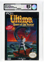 "ULTIMA - QUEST OF THE AVATAR" VGA 85 GRADED NINTENDO VIDEO GAME.