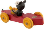 "MICKEY MOUSE" RARE FUN-E-FLEX RACER PULL TOY.