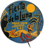 “FIESTA DE LA LUNA” GRAPHIC 1947 SOUVENIR BUTTON.